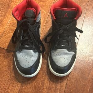 Black and Red High-Top Sneakers